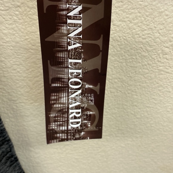 Nina Leonard Black & Grey Pleated Scoop Neck Sweater Dress XL NWT - Picture 10 of 13